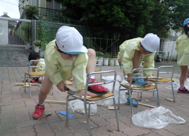 大工さんみたいに切れるかな